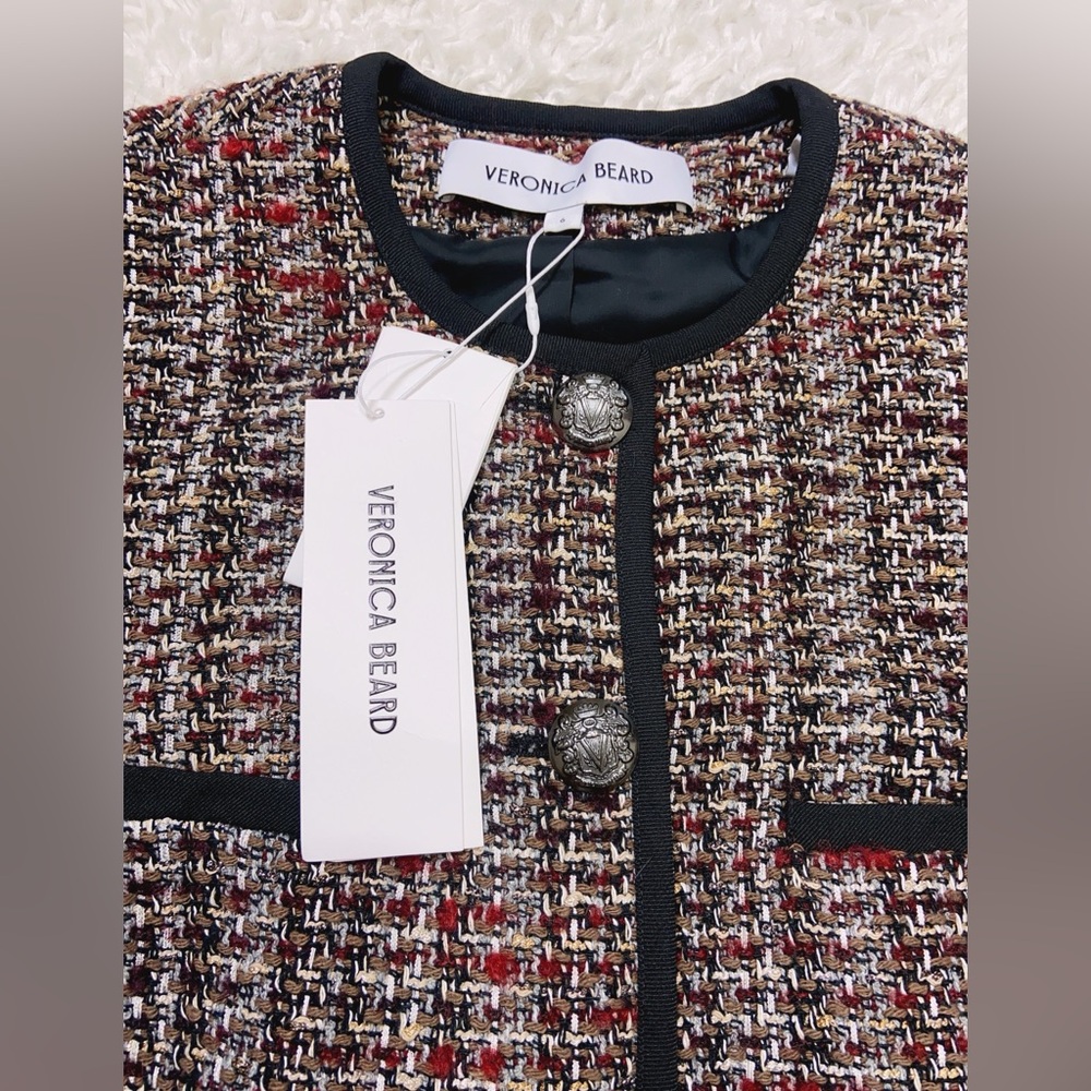NWT $798 Veronica Beard Watkins Tweed Dickey Jacket - Picture 7 of 9
